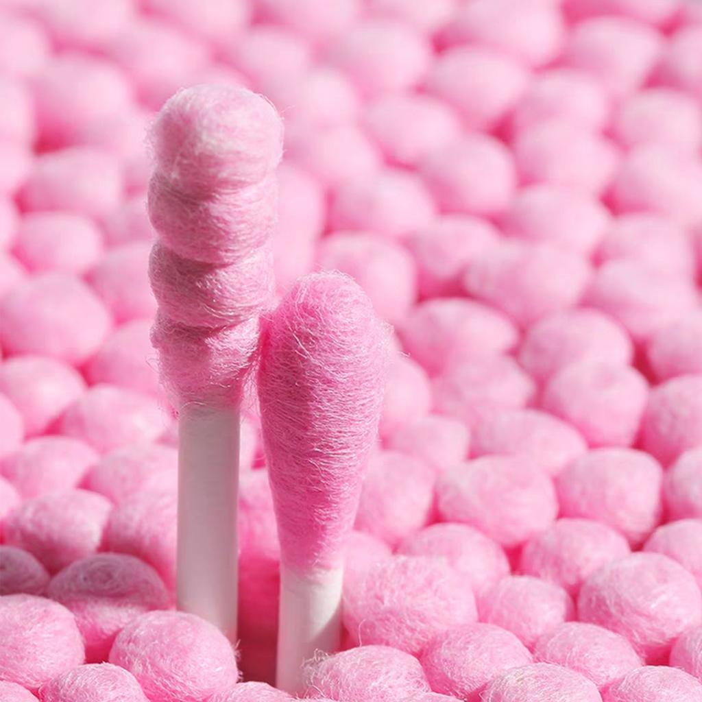 300 ks vatových tyčinek ve tvaru motýlka Velkokapacitní bambusové tyčinky s dvojitou spirálovou hlavou Jednorázové nástroje pro čištění a péči o dítě