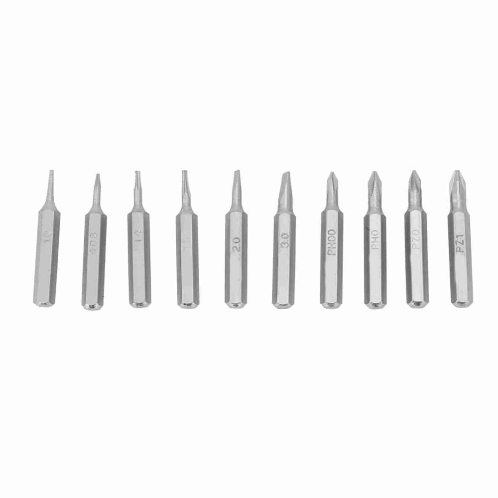 10pcs Slotted Bits Screwdriver Bits Set 4mm Shank Precision Screwdriver Bits  For Repair