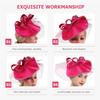 YARNOW Fascinator Hat for Women 1920s Vintage Cocktail Tea Party Headband Pink Mesh Material Special Occasion Accessories