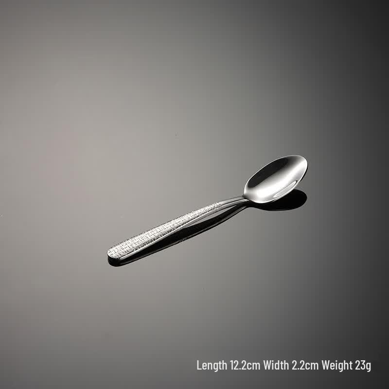 Qianxing 410 Stainless Steel Cracked Pattern Coffee Spoon Set, 10-Pack