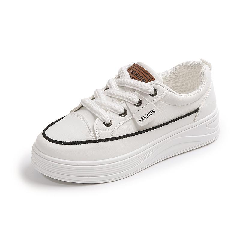

2025 little white shoes women s spring new Korean version ins women s platform leisure sports versatile board shoes street shot 6A02 35
