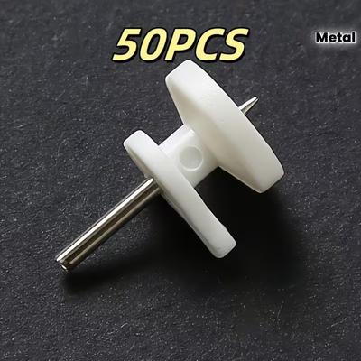 50 Mini Invisible Wall Nails, Smooth Shank Metal and Plastic Frame Hooks Suitable for Photos and Decorations Finishing Nail Smal