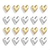 20 Stück Vintage Kühlschrankmagnete Set Herzdesign Kunstharzhandwerk Gold/Silber Starker Kühlschrankaufkleber A0KF