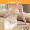 Elegant Lace Panel Backless Tank Top With 3d Pattern For Women