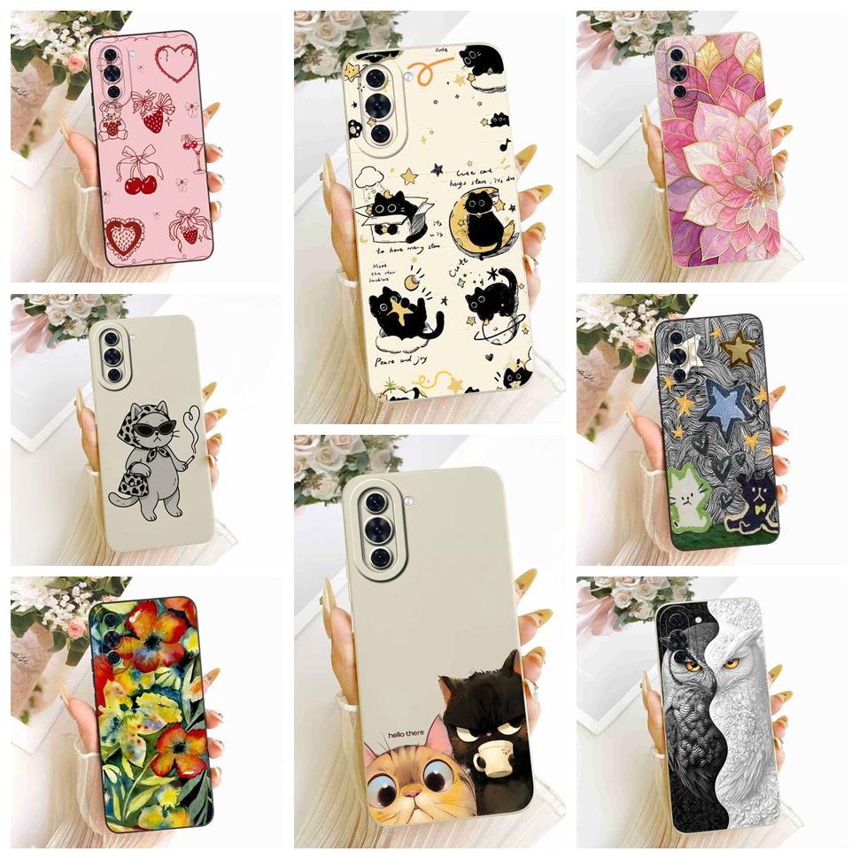 For Huawei nova 10 4G NCO-AL00 Case Cartoon Cat Soft Silicone Back Cover For Huawei nova10 Nova 10 4G Shockproof Phone Cases