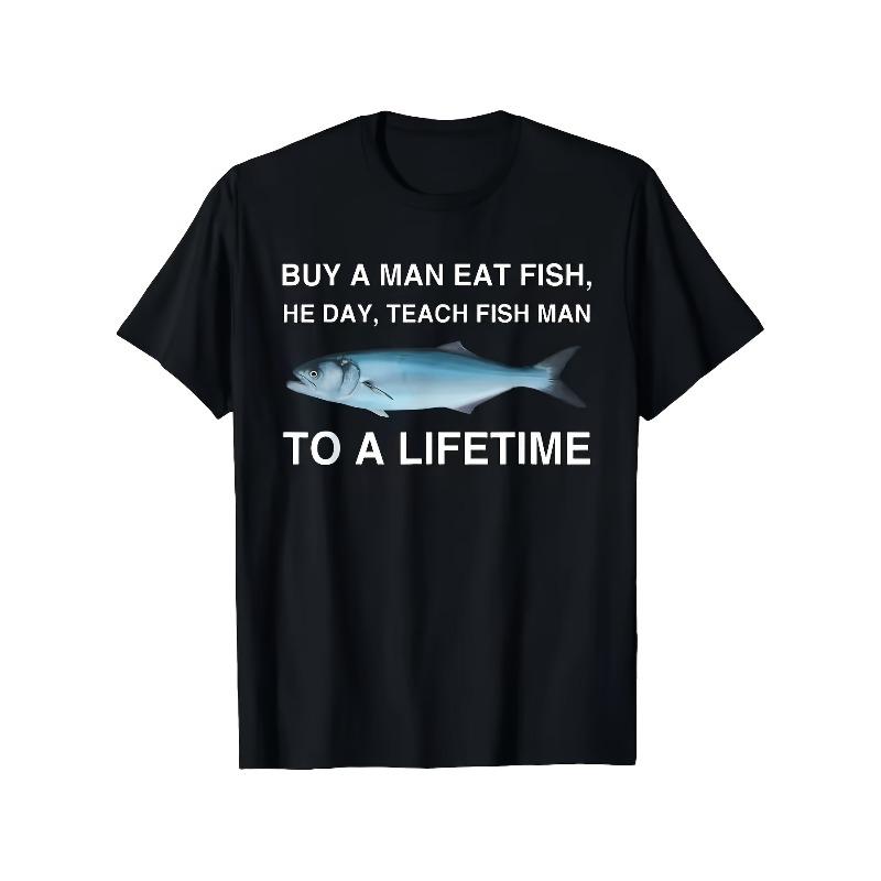 Unisexs Gothic Style Fishing Humorous Tshirt Summer New Casual Original Style Tshirt Suitable for Both Unisex and Women S