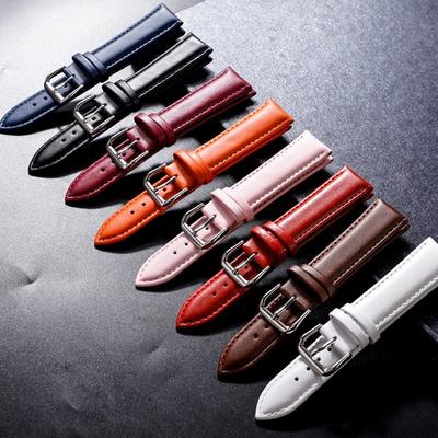 Genuine Cowhide Leather Watch Strap Universal Plain Watchband Women Men Bracelet Watchband for Watch 20mm 24mm