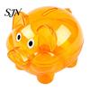 Kids Piggy Bank Unbreakable Plastic for Kids, Transparent Pig Shape Cash Coin Money Saving Jar Bank, Box Nursery Bedroom Decor Management