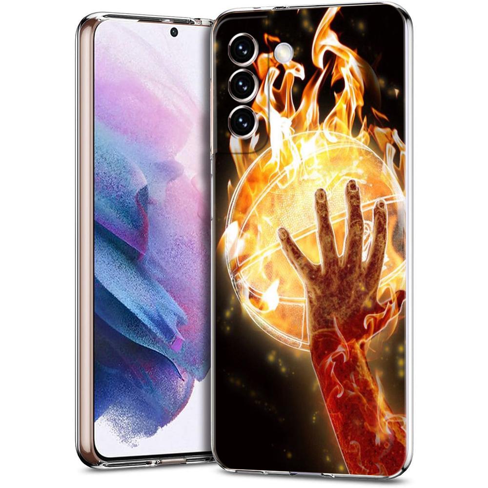 

Basketball Basket Sports Phone Case for Samsung Galaxy S24 S23 S22 S20 S21 FE Ultra S24 S10 S10E S9 S8 Plus 5G Transparent Shell samsung s9