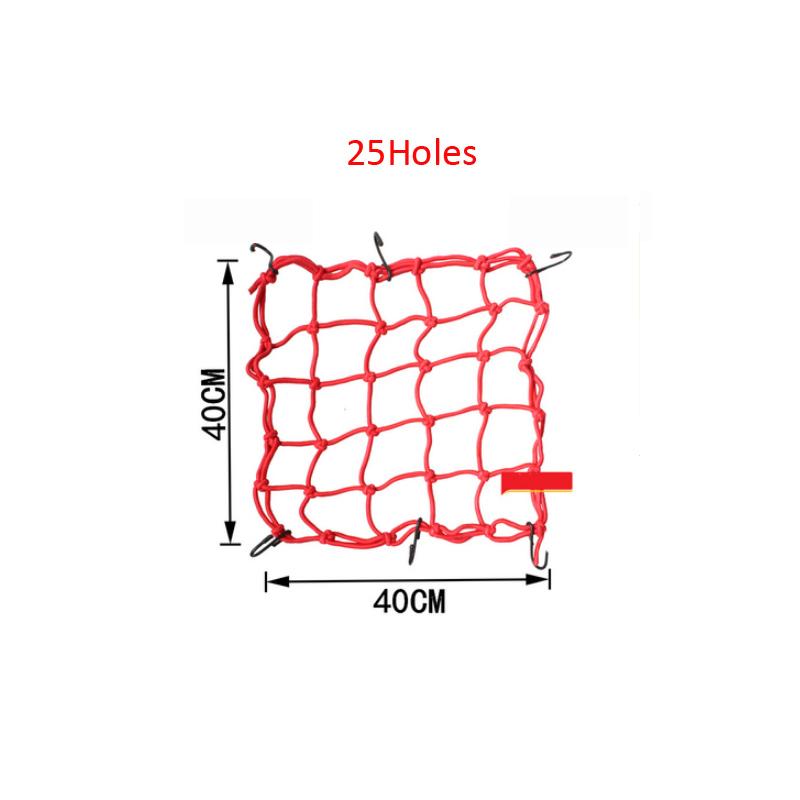 40*40cm 25 Holes Motorcycle Bicycle Cargo Net Helmet Rope Luggage Storage Bag Twine Motorycle Net Bags Mesh