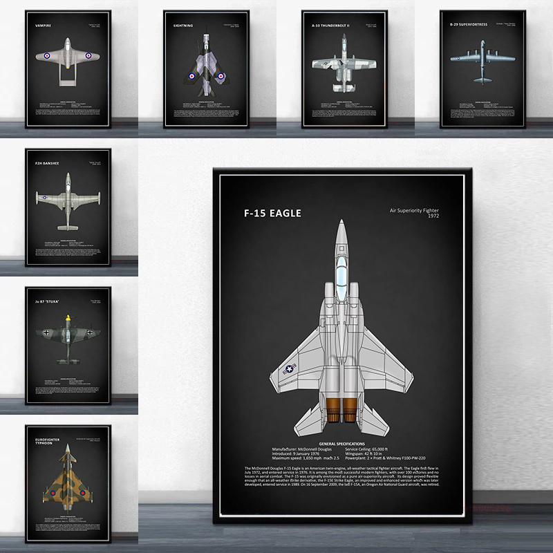 Eurofighter Typhoon The Lancaster Bomber Poster Printing, Hanging Picture Home Decoration Wall Art, Modern