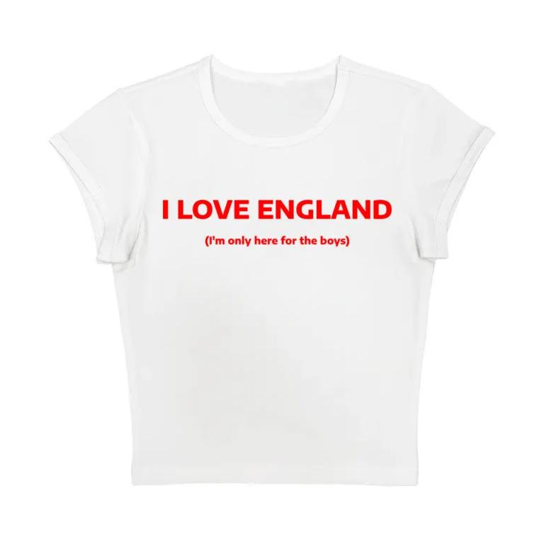 European and American Style T-shirt Summer New Letter Street Trend Short Slim Women's Clothing Wholesale