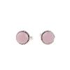Rose Chalcedony Gemstone 925 Sterling Silver Handmade Round Shape Cufflinks0.51" CL-3-18