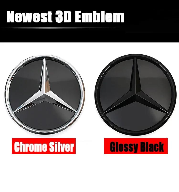 Star Badge Car Front Grill LED Emblem Light For Mercedes Benz CLS W218 W205 W176 W212 W117 W207 W166 3D Mirror Logo SB5