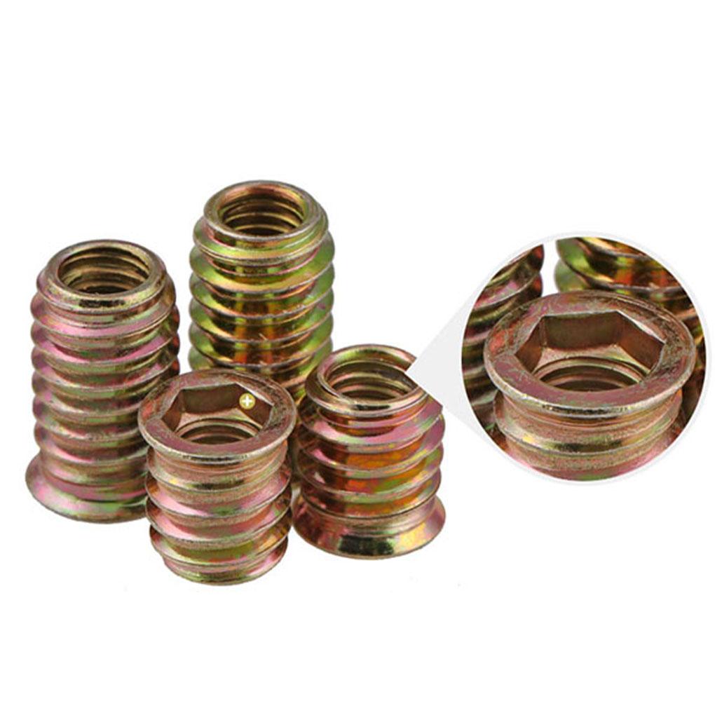 20 PCSThreaded Inserts Nuts, Wood Insert Assortment Tool Kit, M6/M8 Furniture Screw Inserts Fastener