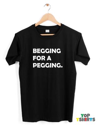 Chiedere Un Pegging Maglietta Divertente Scherzo Uomo Nero Bianco Maglietta Moglie Marito