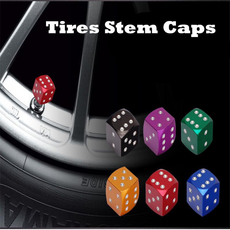 Cheap 4Pc Dice Dust Valve Caps Car Motorcycles Electric Cars 80's Novelty Fun Retro Joom