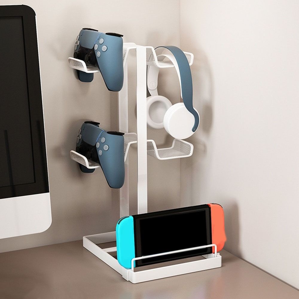 Iron Game Controller Holder Compatible Headphones Dumbbell Storage Rack Gamepad Storage Rack  Table