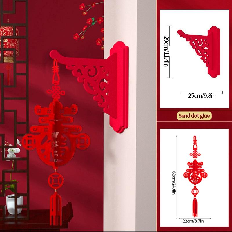 2026 Spring Festival Hanging Ornament The Year of Horse Chinese New Year Decoraitons 2026 Wall Hanging Lanterns Decor