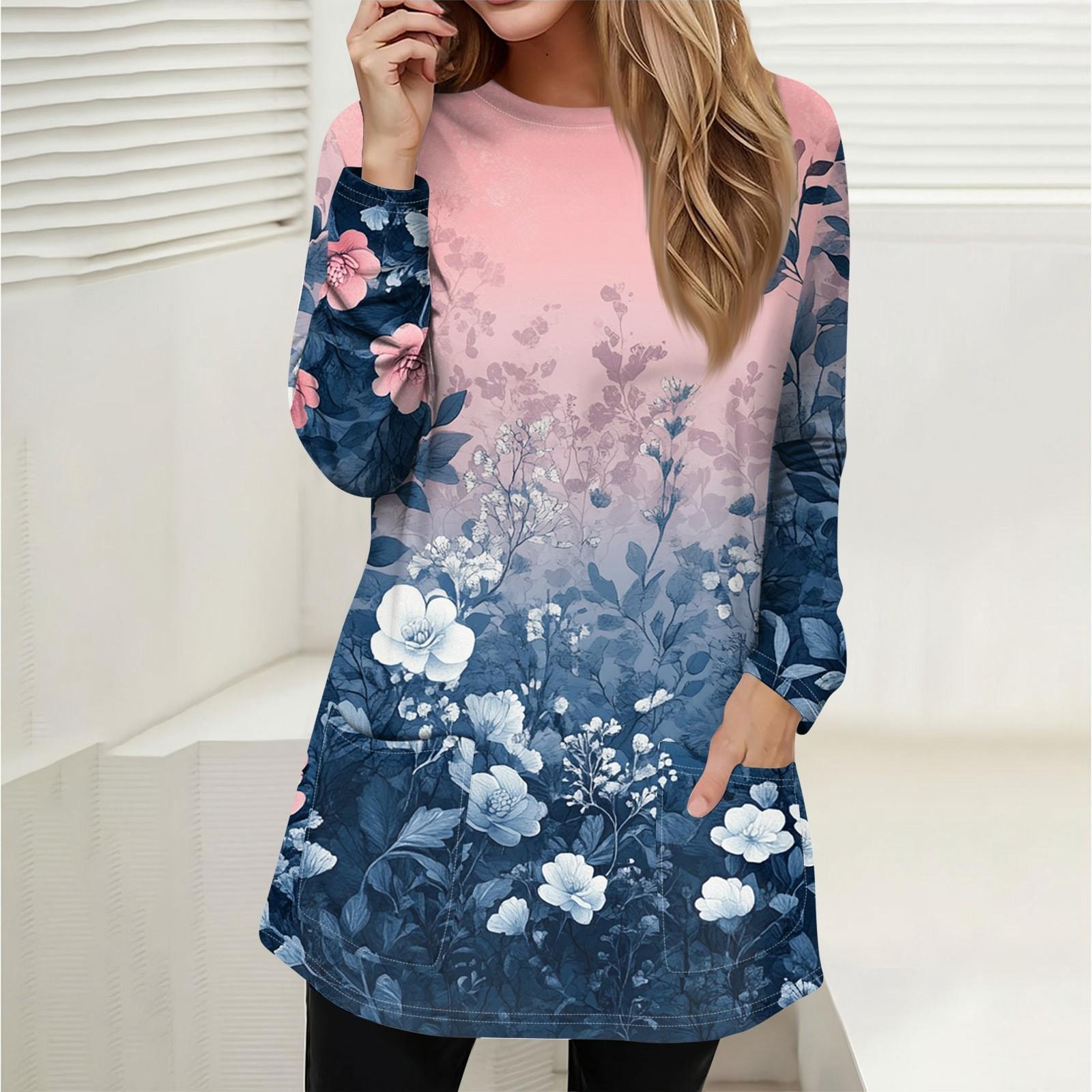 

Женская толстовка, пуловер, спортивная одежда, карман, принт, повседневный топ с круглым вырезом и длинными рукавами XXL розовый