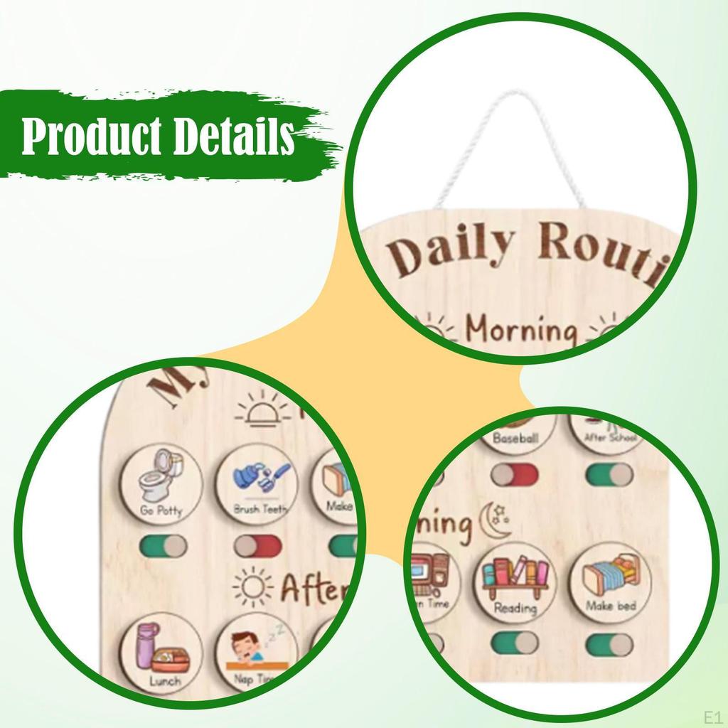 Daily Routine Chart for Kids, Visual Schedule, Practical Learning Funny Schedule