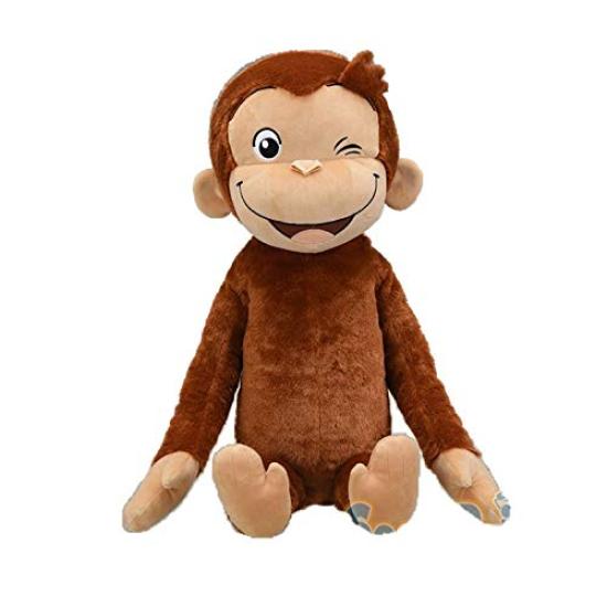Curious George plush toy, Giga Jumbo size, winking, approximately 50cm in length.