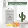 Iron Airtight Tea Coffee Sugar Canister Storage Jar Kitchen Counter Farmhouse Decor Large Capacity Metal Food Container