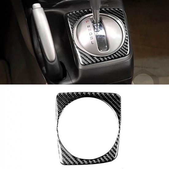 Carbon Fiber Automatic Gear Shift Frame Cover Trim For Honda Civic 8th 2006-2011