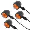 BULLSPANN Motorcycle Turn LED Turn High Universal for Mini Bikes and Small Compatible with Left and Set of 4 Signals, Bullet-Shaped Signals,