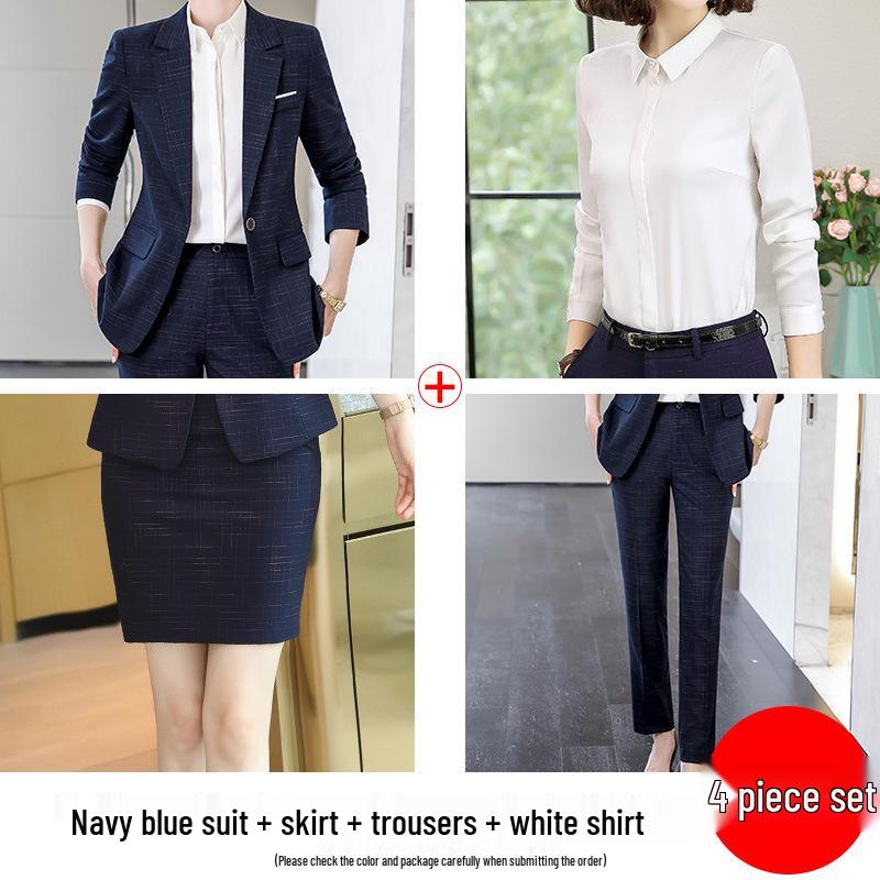 Women's Professional Autumn Suit Set: Office & Sales Formal Wear