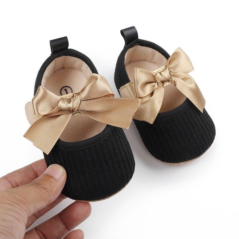 Fashion Baby Girl Bow First Walker Soft Soles Lovely Toddler Anti-Slip Princess Shoes
