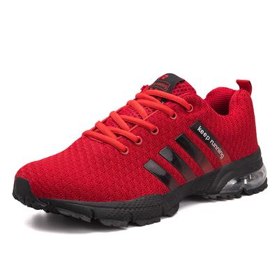 Laufschuhe Atmungsaktive Herren-Sneaker Fitnessschuhe Luftpolster Outdoor-Sportschuhe Plateau Flying Woven Schnürschuhe