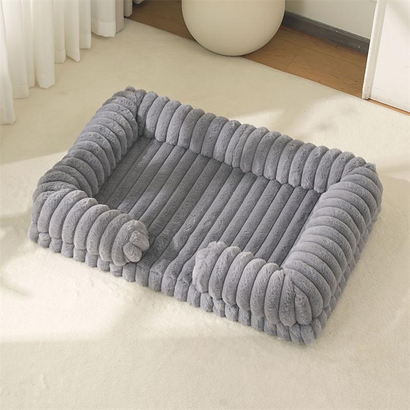 Foam Sofa S M L XL XXL Calming Dog Bed Orthopedic Memory Foam Sofa Couch Waterproof Removable Cover Plush Mat for Small Medium