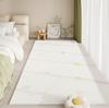 Designer Autumn Rug: High-Pile Flannel Bed Mat, Thermal-Insulated Hall Carpet with Velvet Trim for Minimalist Home Decor