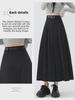 Women's Pleated Mid-Length Skirts - High Waist, Slimming, Elegant for Spring and Summer