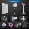 High Pressure Rain and Handheld Shower Head Combo, 11-Inch Extension Arm, 9 Settings, Adjustable Height and Angle, Chrome or Matte Black