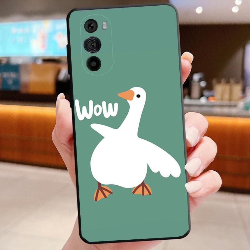 

Phone Case For Motorola Edge 50 40 Pro 60 50 40 30 Ultra Neo Fusion Moto G85 G72 G53 G54 G84 G13 G32 Cartoon Goose Duck Moto G32