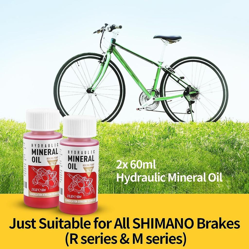 Brake Bleed Kit for Shimano Hydraulic Brakes,Brake Fluid Change Hydraulic Kits,High Performance Brake Fluid Mineral Oil 120ml