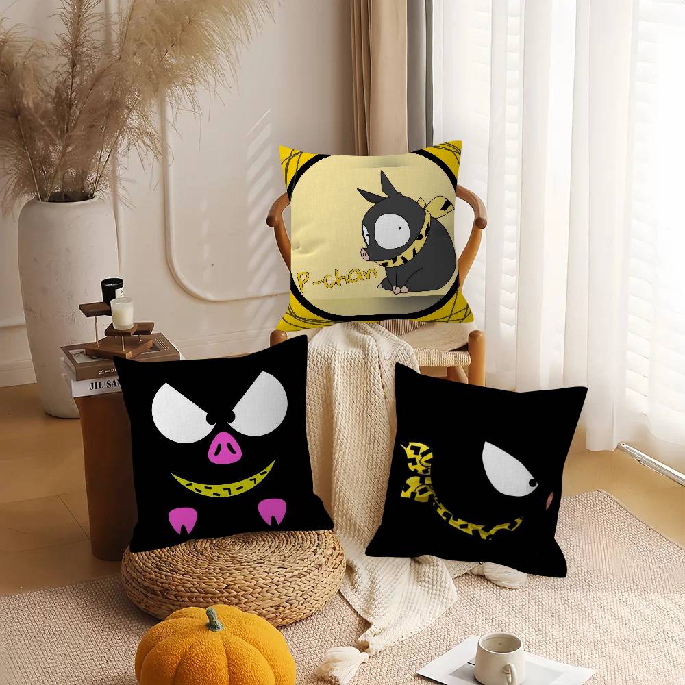 Anime Cute Ranma P Chan Ryogas pig Maple Design Cushion Cover Happy Autumn Harvest decor Holiday Decorati Pillow Cover