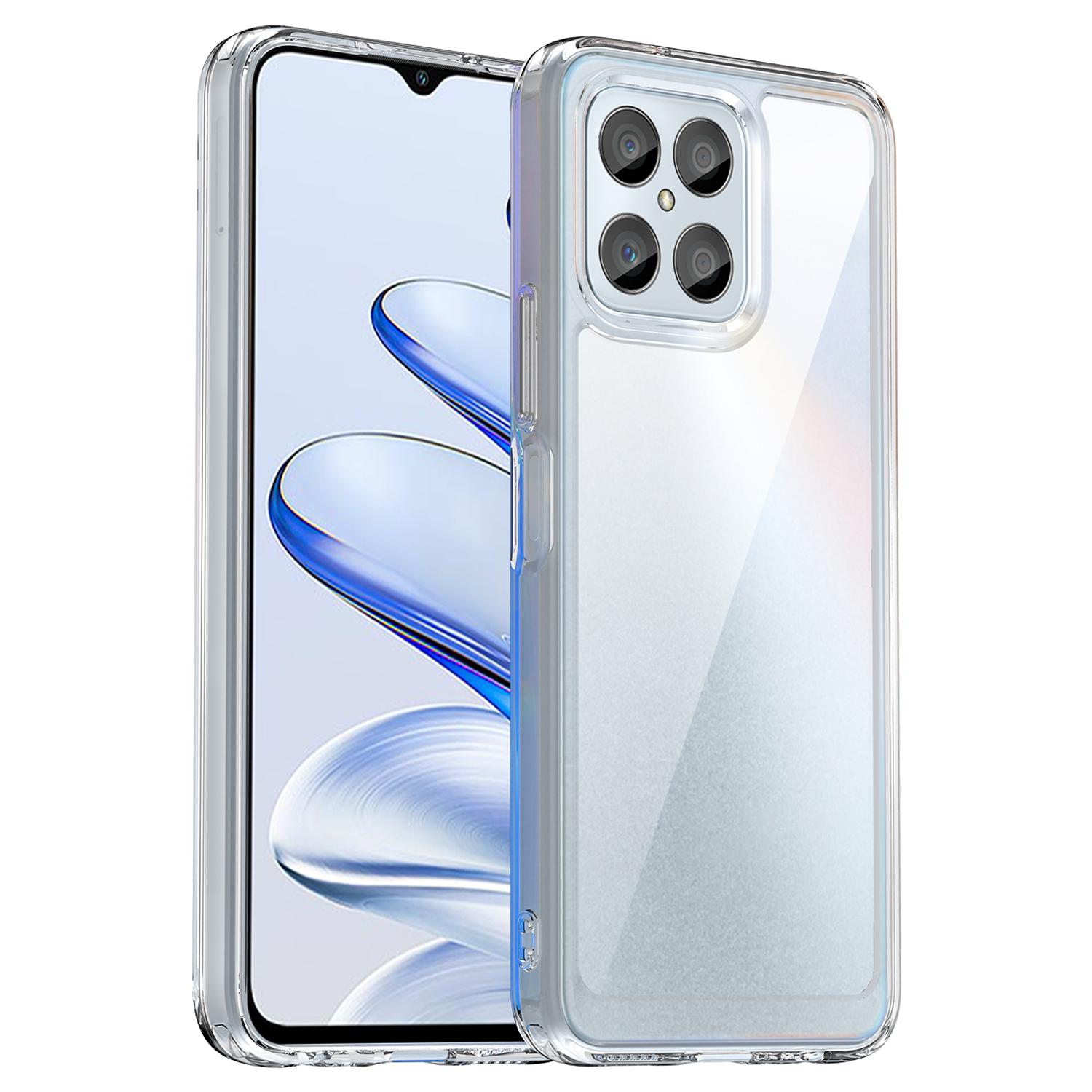 

For Honor 70 Lite 5G Clear Case TPU+Acrylic Protective Phone Cover (Big Rear Lens Hole) A