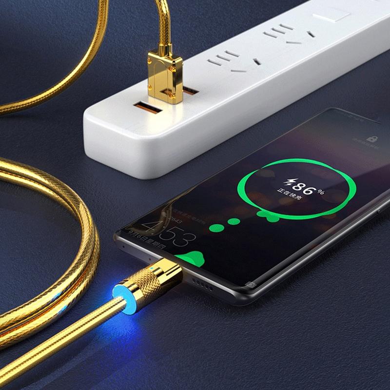 Zinc Alloy 120W Usb Super Fast Charging Data Cable For Xiaomi Huawei Samsung Type C 6A Micro 3A Charge Game Cord For Iphone 2.4A