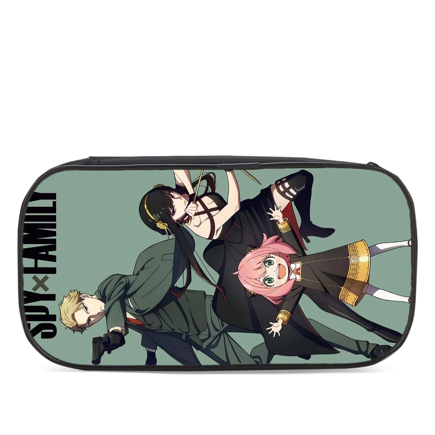 Anya Spy x Family Federmäppchen: Große Kapazität Cartoon Schulsachen-Tasche Black - Pencil Case black