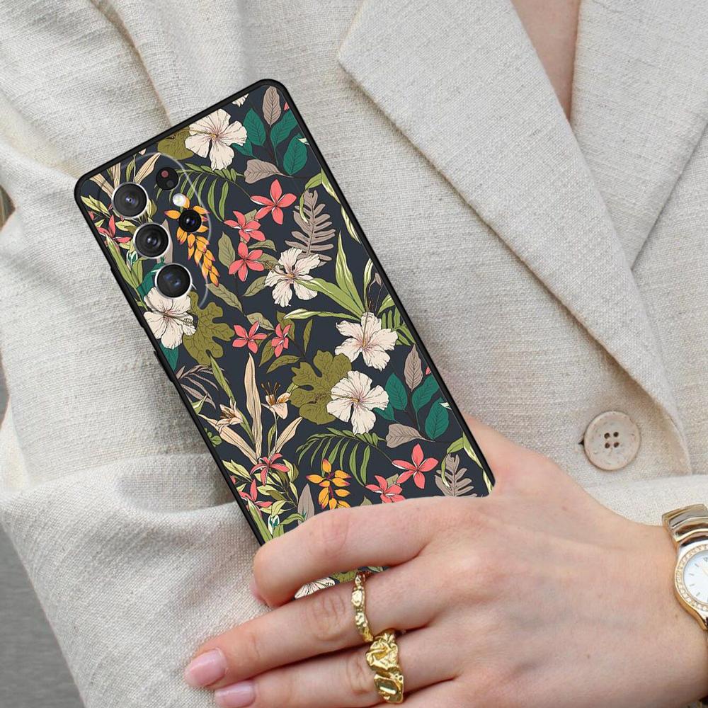 Tropical Paradise Hawaiian Flower SOFT Cell Phone Case for Samsung Galaxy S26 Ultra S25 S24 S23 S22 S21 S20 Note10 Cover