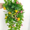 2 Pcs Spring Lemon Wall Hanging Lemon Floral Teardrop Swag Set for Indoor Outdoor Party Use