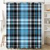 Modern Checkered Shower Curtain For Bathroom Decor Pink Black Plaid Waterproof Fabric 3D Printing Home Decoration