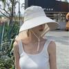 New Big Brim Sunscreen Hat Women's UV Protection Waterproof Face Cover Shawl Sun Hat Cycling Shade Internet Celebrity