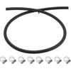 1/8" Fuel Line Kit 3.28ft Vacuum Hose Automotive Fuel Hose with 8 Clamps 1 Set