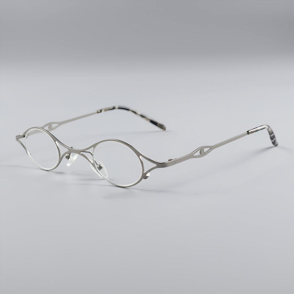 Ultraleichter Metall-Brillengestell Damen Herren High-End Personalisierte Augen Designerbrillen vintage Kleiner Runder Damen Optischer Rahmen
