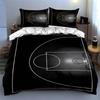 Basketballplatz-Illustration. Bettwäsche Bettbezug-Sets Bettbezüge Kissenbezüge Geschenke (1 * Bettbezug 2 * Kissenbezüge, ohne Bettdecke)
