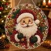 Acryl-Ornamente für Zuhause Weihnachtsbaum Hängender Schmuck, Kunst mit Kunstperlen DIY Malerei Feier Partyzubehör Sonnenfänger, 20cm Leuchtend